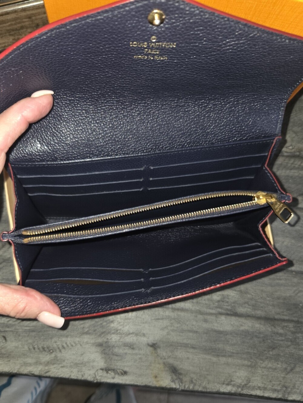Louis Vuitton Navy Blue Empreinte Leather Wallet. - Picture 10 of 10